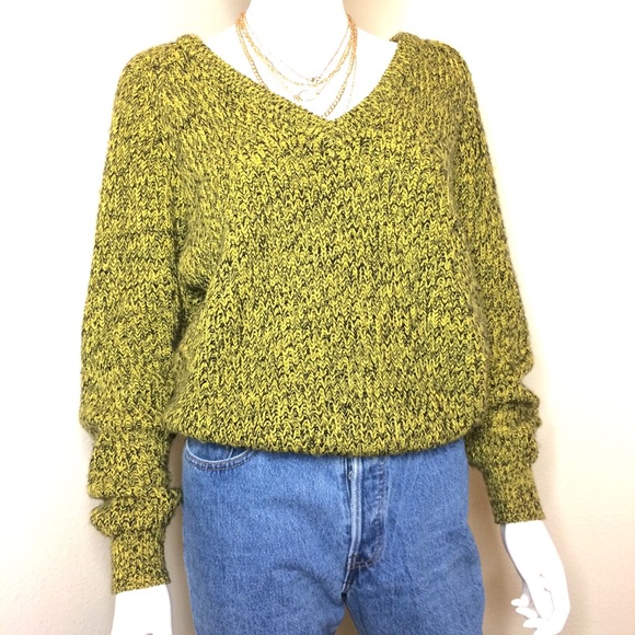 Vintage chunky sweater pullover cardigan top - Picture 5 of 8